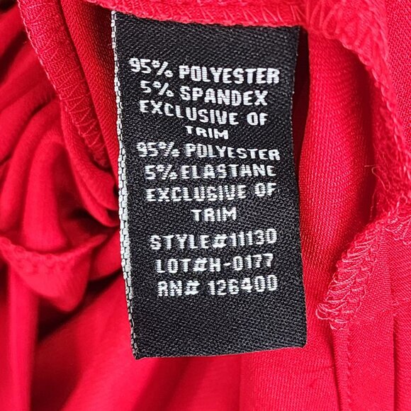 Women's Red Antthony Blouse Top Shirt Studded Short Sleeve Rround Neck Size XL - Picture 7 of 12